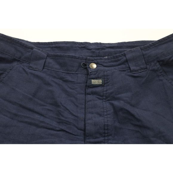 Vintage Nike Limited Edition Mens Large Faded Above Knee Cargo Shorts Navy Blue - Picture 5 of 12